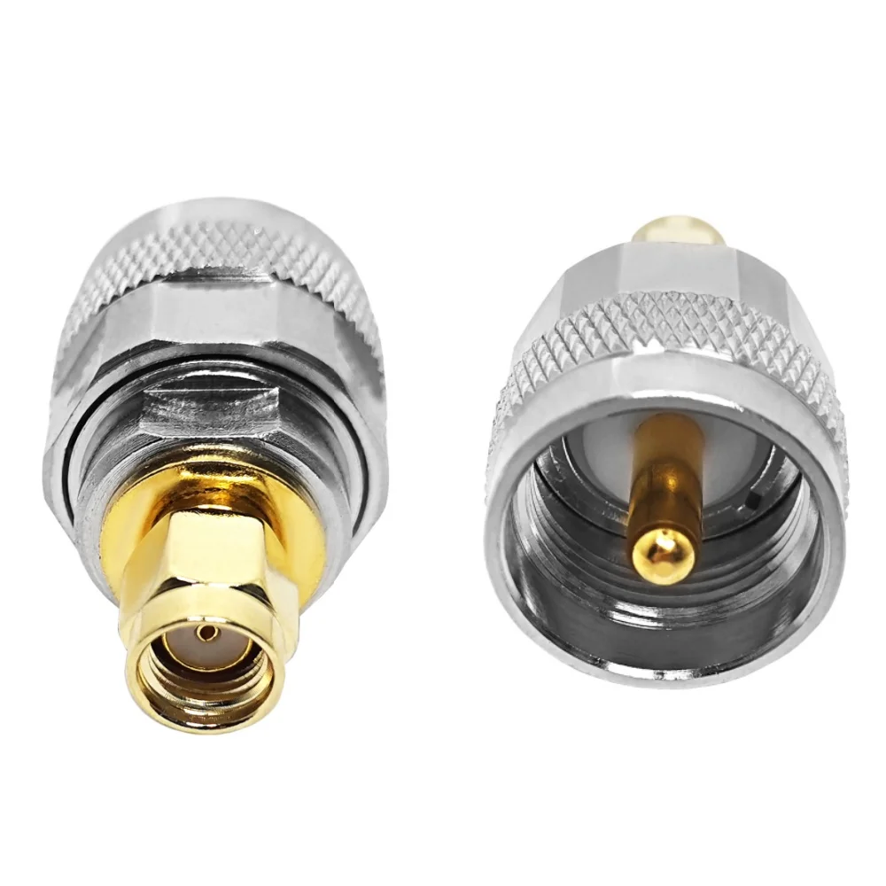 RF Adapter RP SMA Type Male Plug Straight to UHF Type Male Plug for RF Coaxial Cable Converter