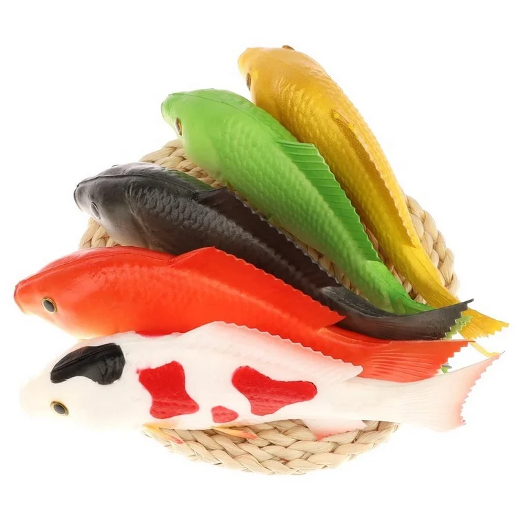 YUZDNM Figurine De Vague De Poisson Rouge en Porcelaine, Statue De Carpe, Sculpture De Table, Décoration D'intérieur en Céramique, Figurine d'art, Décoration De Bureau, De Cuisine(Orange