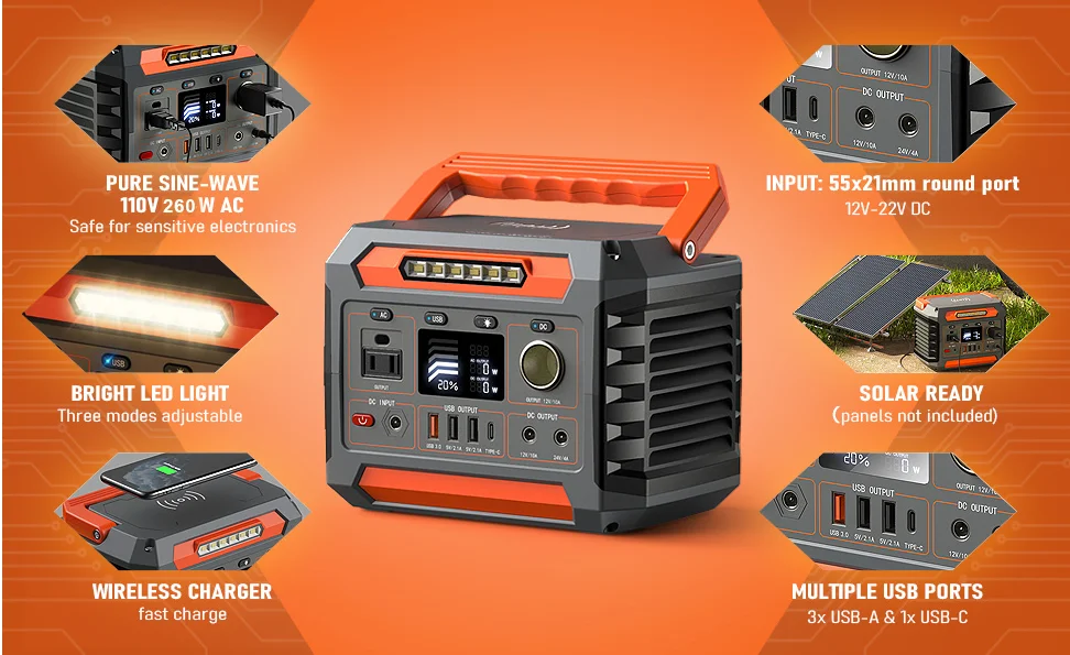 Mini Outdoor Portable Power Supply 300w Mobile Power Station 78000mah