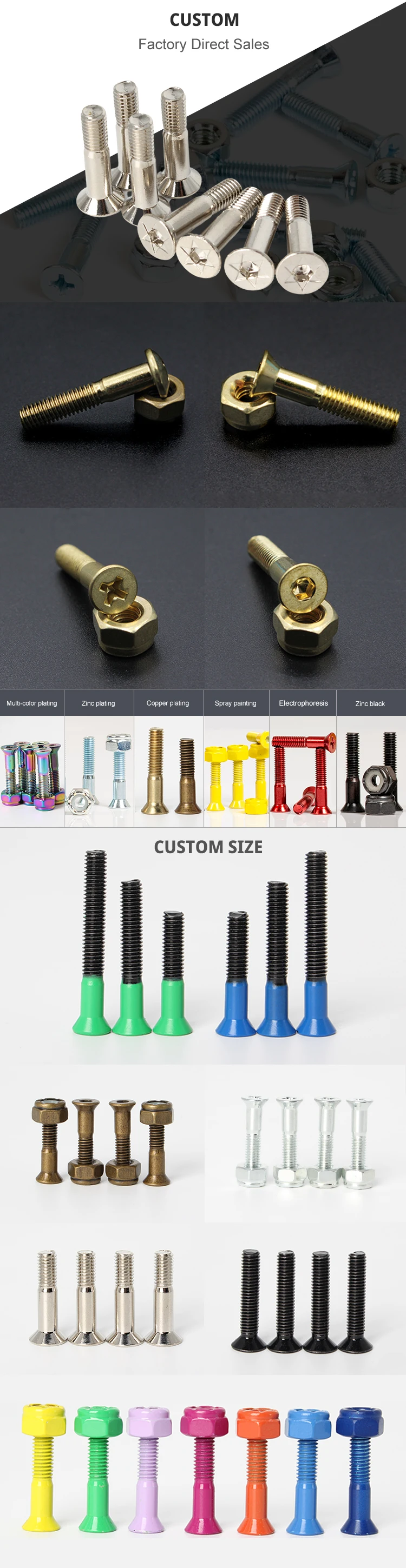 High Quality Different Size Skate Board Accessories Parts Custom