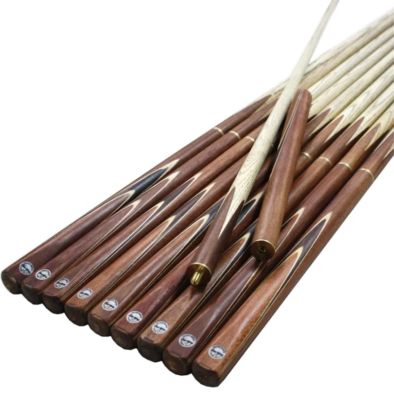 Snooker Cue 3/4pc Ash Wood Que Sticks With Mini Butt Extension