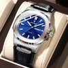 9 Silver Case Silver Bezel Blue Dial