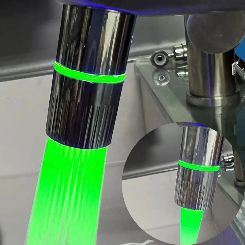 Water Glow LED Faucet Light Aerator for Kitchen with Multicolor Fastflashing Type