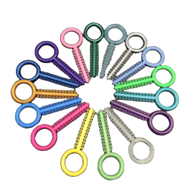 Dental Orthodontic Ligature Tie Orthodontic Elastic Dental Orthodontic Materials Ligaties 1040pcs/bag, 40 colors available
