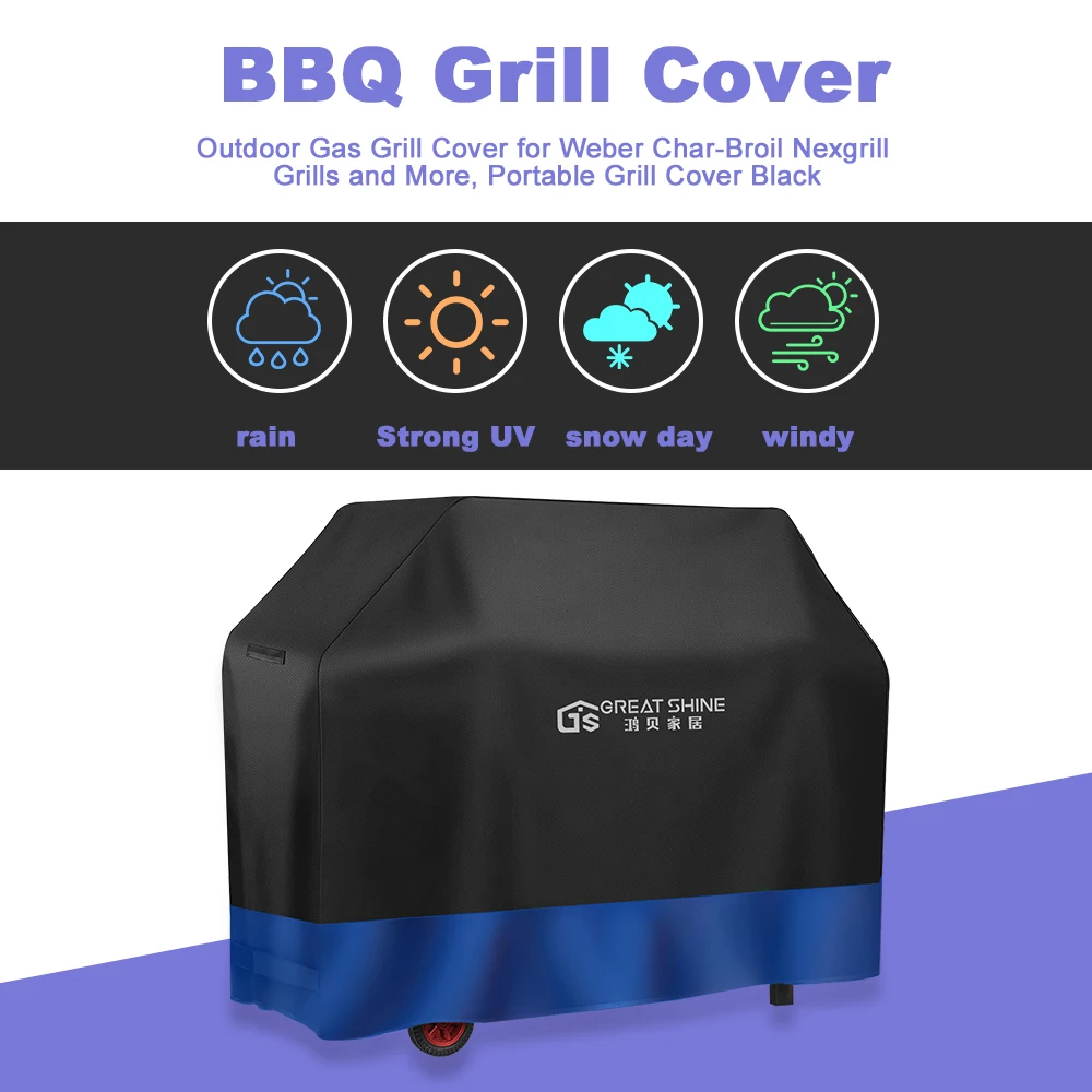 Heavy-Duty Gas Grill Cover for Weber Spirit Weber Genesis Grillman Premium BBQ Grill Cover