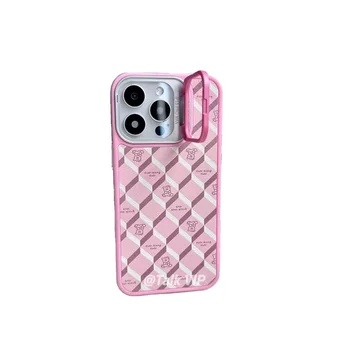 Fashionable 3D pattern DIY pattern with lens holder mobile phone case for iphone15 xiaomi14 Samsung s23