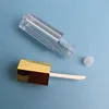 clear tube with gold cover