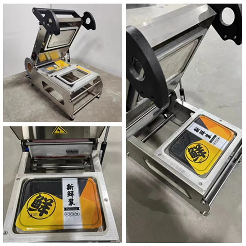 弁当箱シール機 小型スーパーマーケット専用 手動プレス包装機 