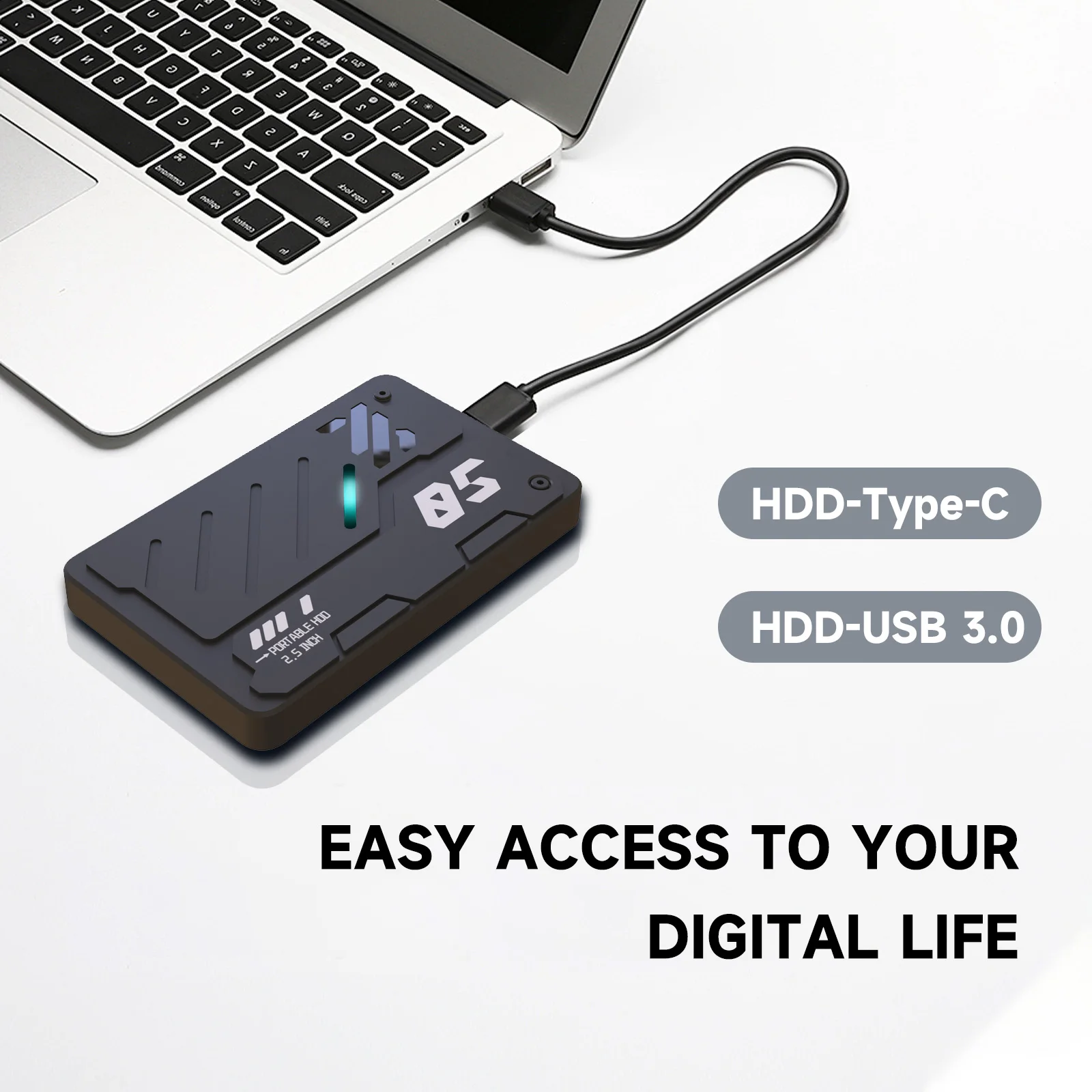 Usb3.0 Sata External Hard Drive Disk Enclosure Brand-new 2.5