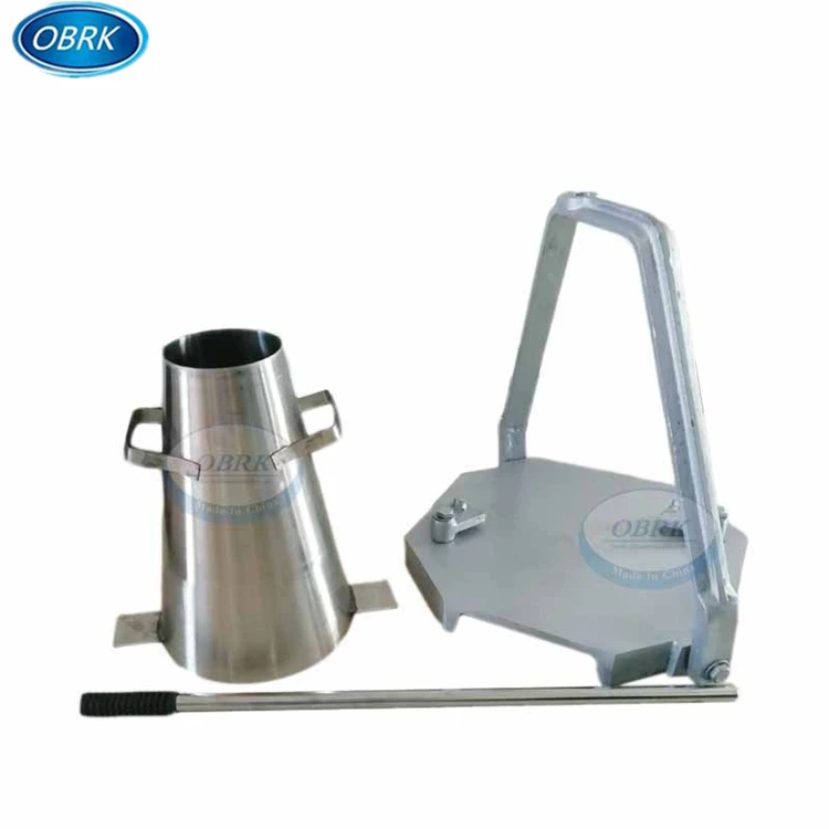 Stainless Steel Concrete Slump Cone Set Slump Cone Test Apparatus With Scoop (Punching Press)