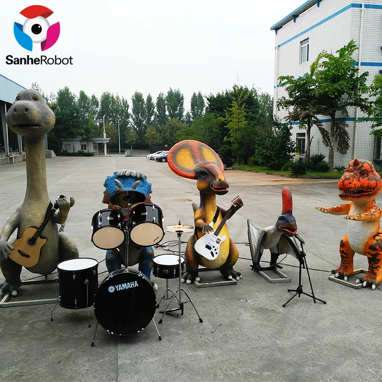 Animatronic Animated Interactive Dinosaur Music Band