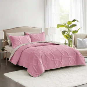 Luxury Comforter Bedding Set Waterproof Microfiber Quilted Duvet Cover and Plain Bedspread Provides Comfort and Luxury