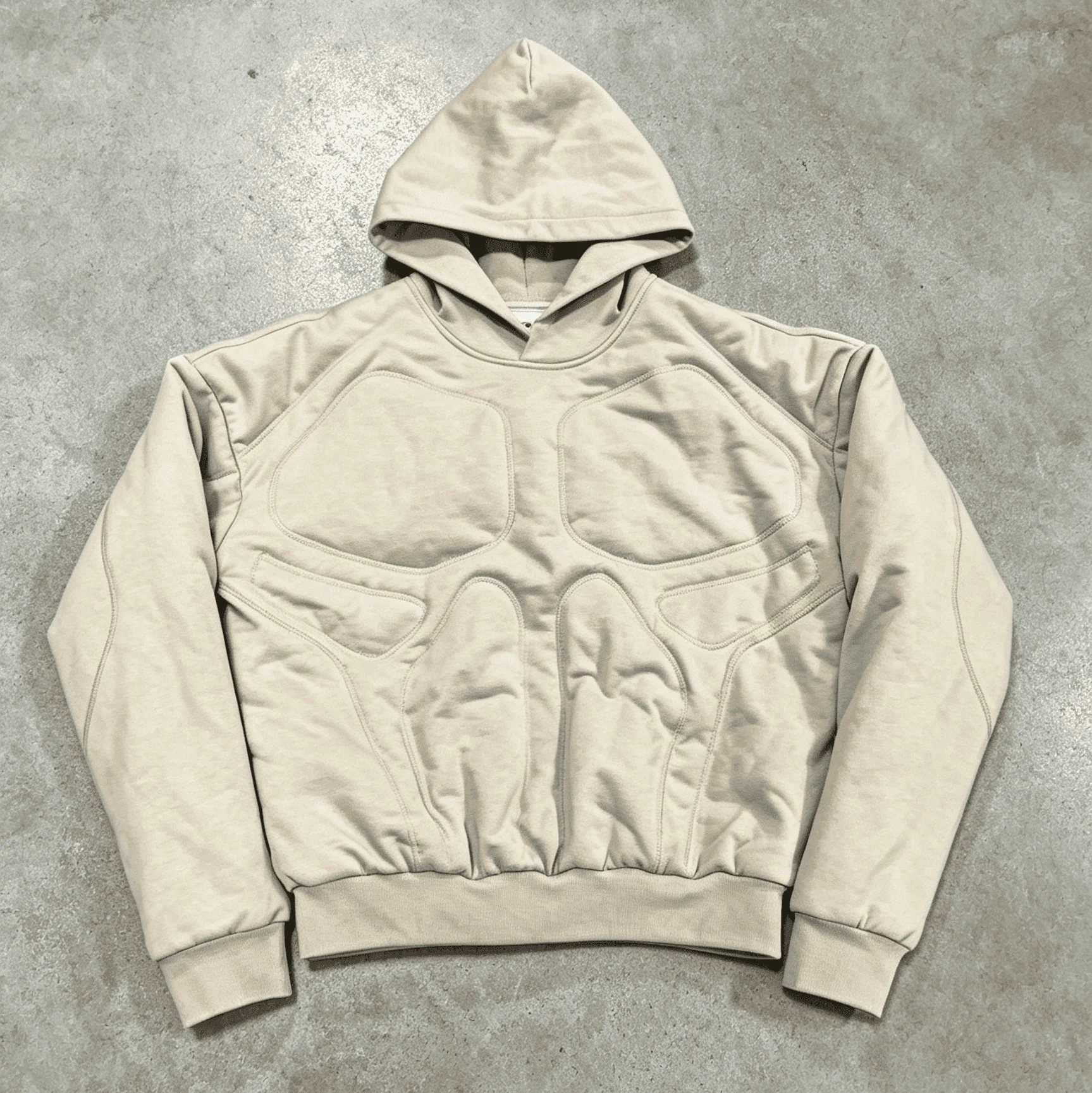 Custom High Quality Towel Embroidered Hoodie 420 Gsm Heavy Weight French Terry Retro Grey Pullover Men's Hoodie gallery 6