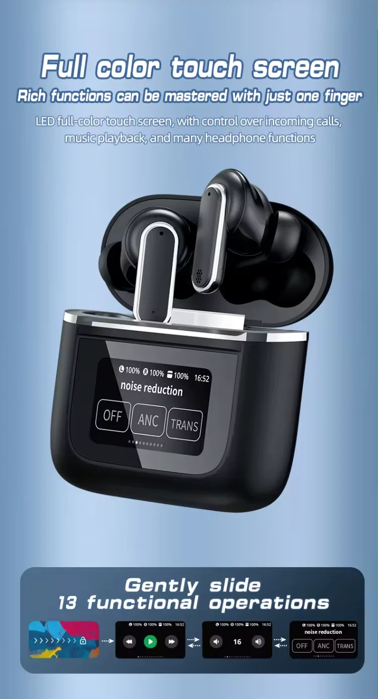 TWS yizhiyu ポラロイド 6枚 セット YX27 TWS Earphones - ANC+ENC, Touch Screen, & IPX-5 Waterproof