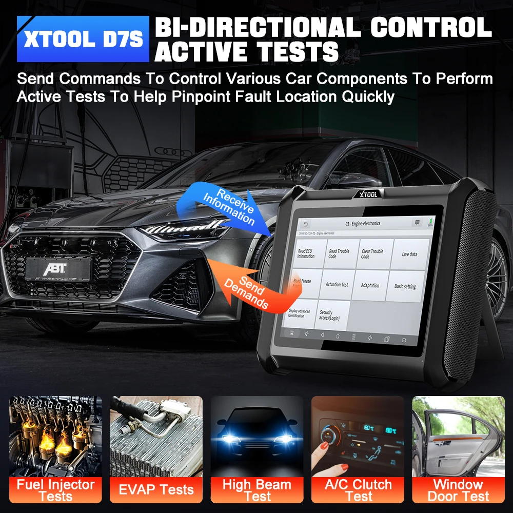  D7S All System Diagnostic Tool ECU Coding Scanner Auto Key Programmer With 38 Reset Function Active Test Code Reader PK D7