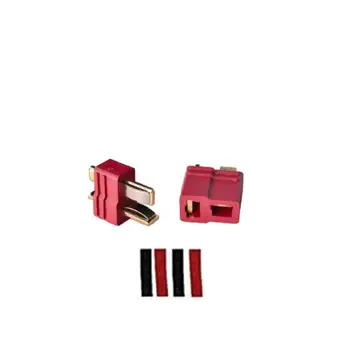 Red T-plug Deans T Plug Male Female Converter Adapter Connector Plug For RC Model Toys Lipo Battery