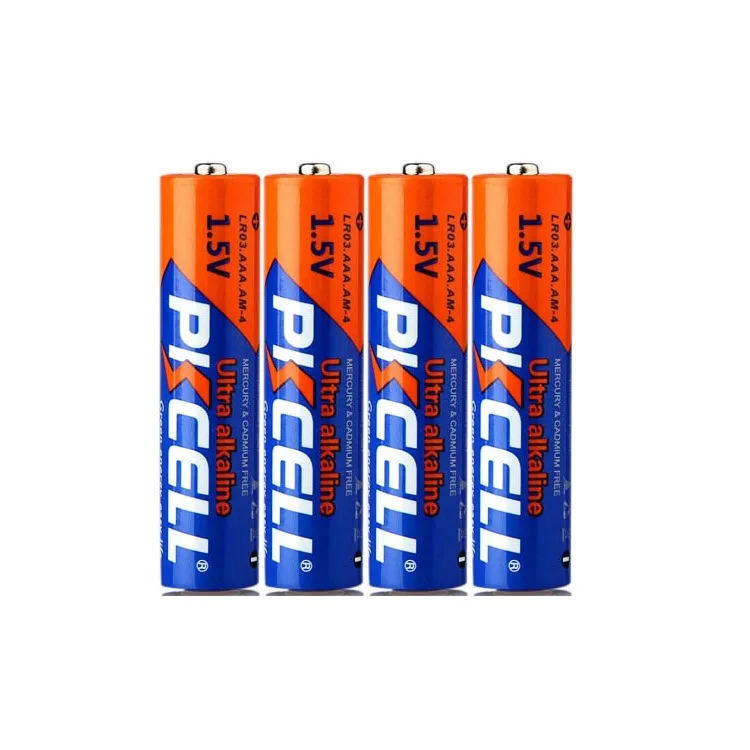 PKCELL Cheap Price alkaline battery aaa 1.5v lr03 am4 cell battery wholesale