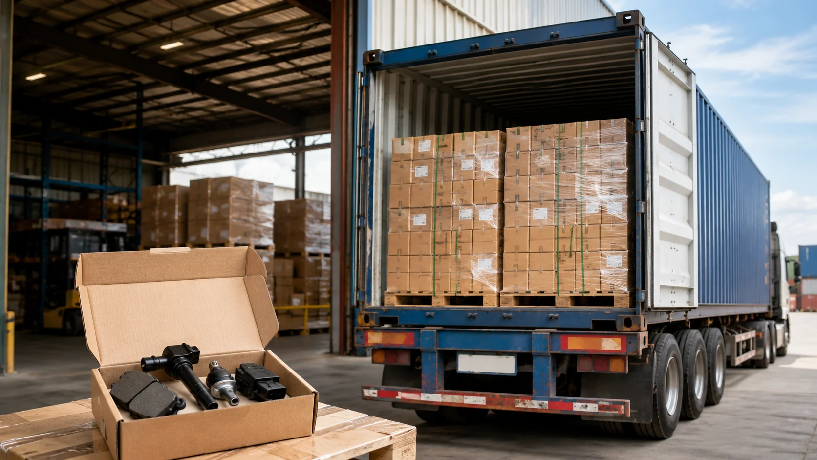 Small trial order of auto parts before committing to full container volume