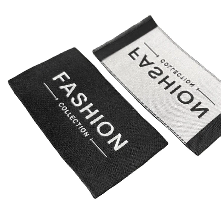 【VETEMENTS】ブラック Woven Label フーディ Custom High Density Clothing Woven Labels - Sustainable