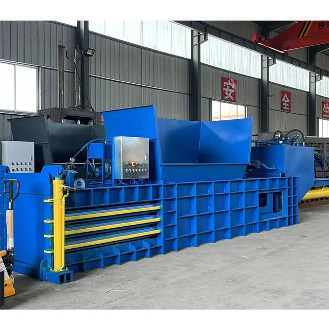 Industrial Grade Metal Hydraulic Press Tin Plastic Bottle Aluminum Alloy Baler Automatic Horizontal Baler
