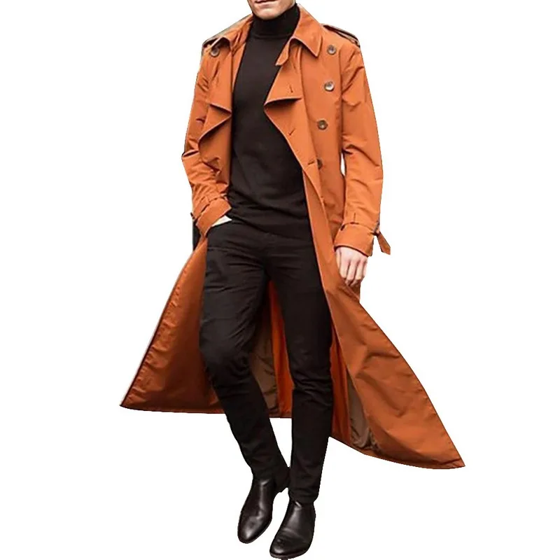 Mens Stylish Trench Coats Slim Fit Wide 