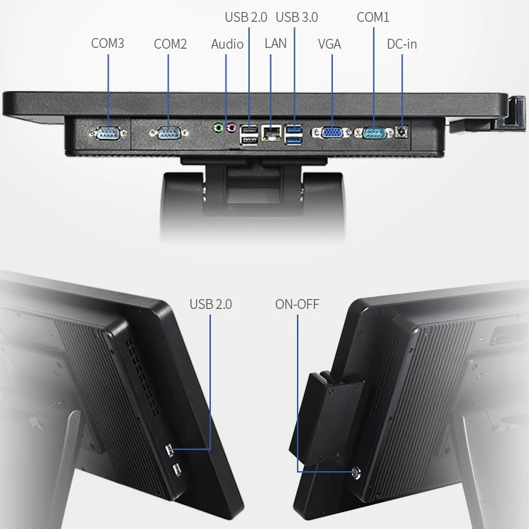 Snack Bar Computer Printer Paper Billing Cashier Machine Desk Keyboard Pos System Cash Register for Business