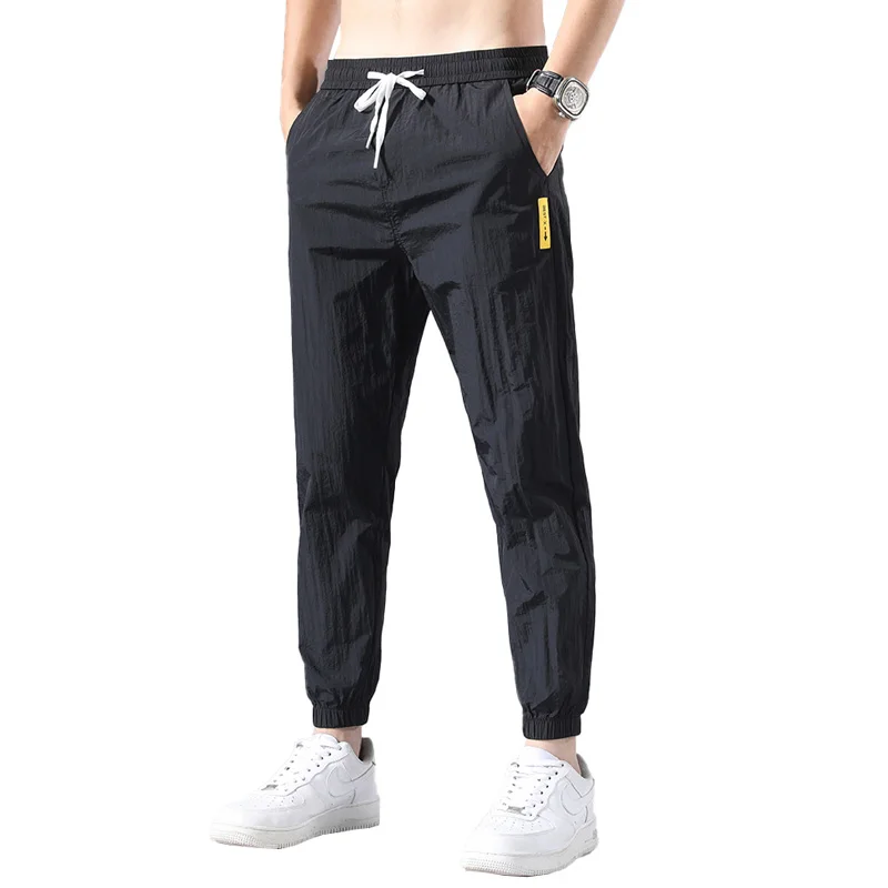 Authentic Summer Men's Casual Fashion Simple Nine-point Pants Loose ...