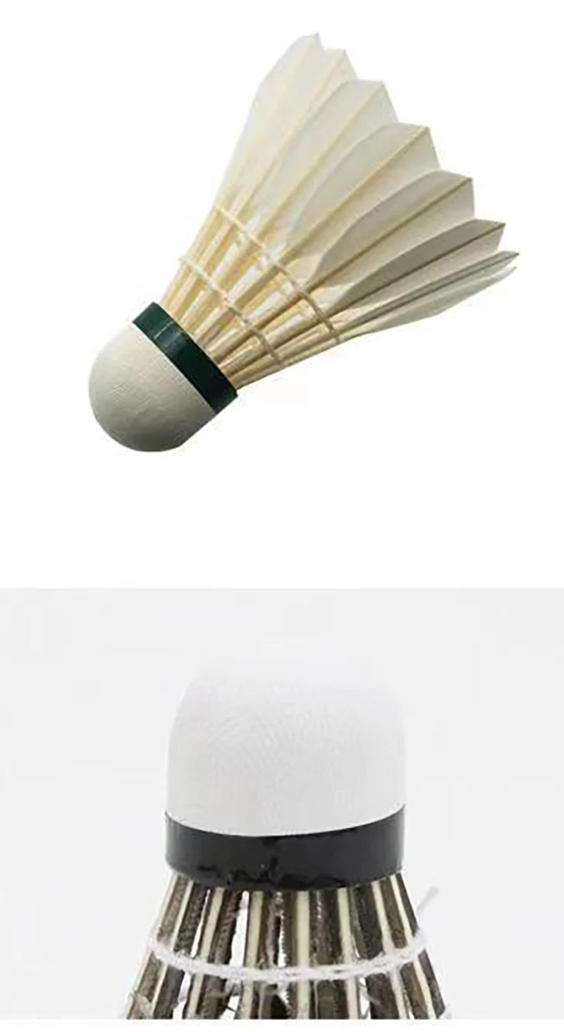 product factory direct supply aeroplane ball 12 pcs outdoor yellow nylon 3in1 high elastic professional badminton feather-2