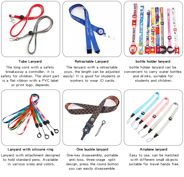 2024 Custom Printed Logo Polyester Neck Strap Keychain Lanyard Holder ...