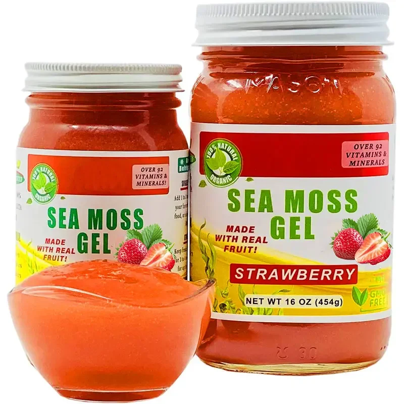 Private Label Flavoured Packets Sea Moss In Jar Seamoss Hair Gel