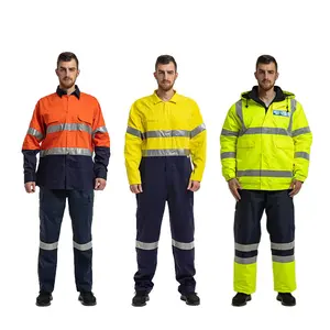 Hot Sale Mining PPE Men's High-Visibility Occupational Premium Reflective Tape Hivis Custom Construction Worker Safety Clothing