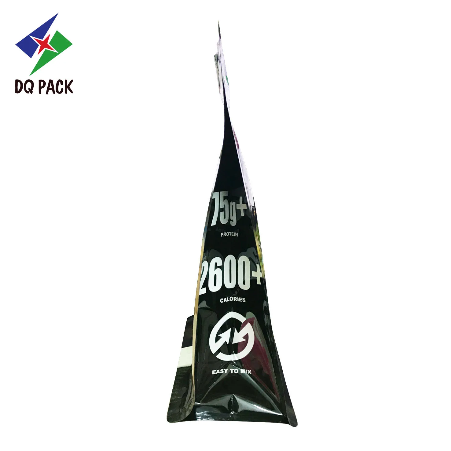 DQ PACK Guangdong doypack quad seal flat bottom with zipper for albumen powder food pouch
