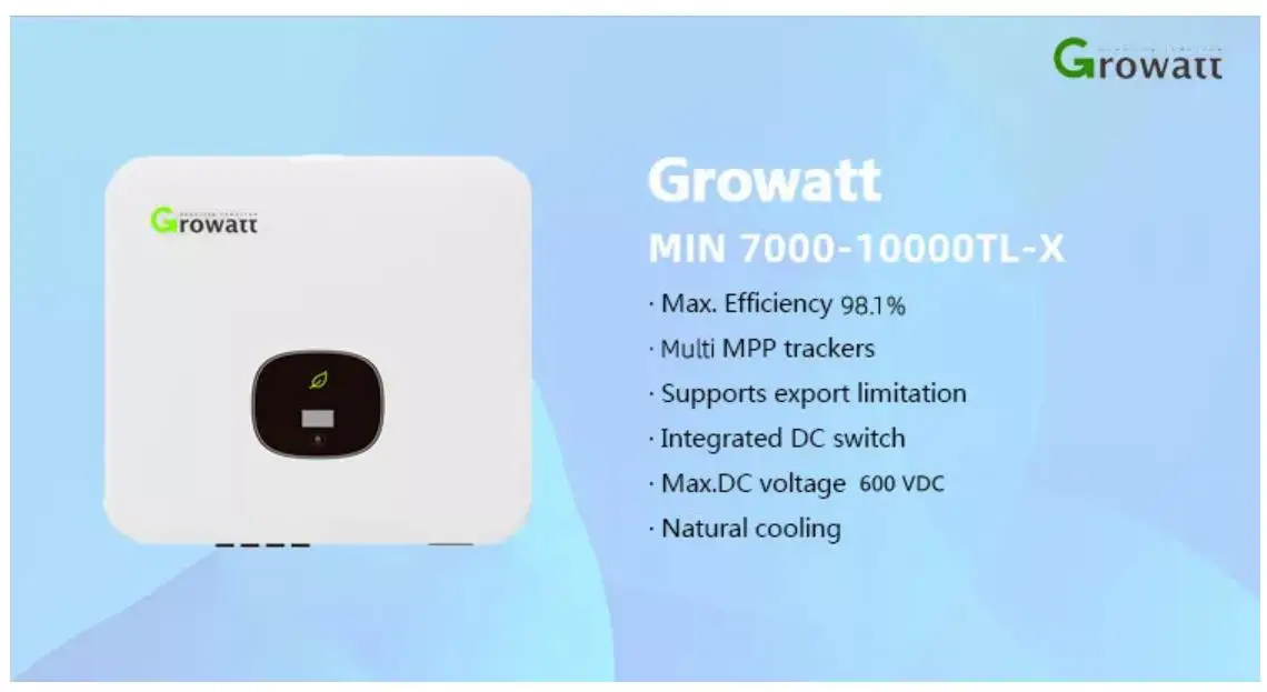 Growatt Pv Inverter Min8000tl-x 7kw 8kw 9kw 10kw On Grid Tied Solar ...
