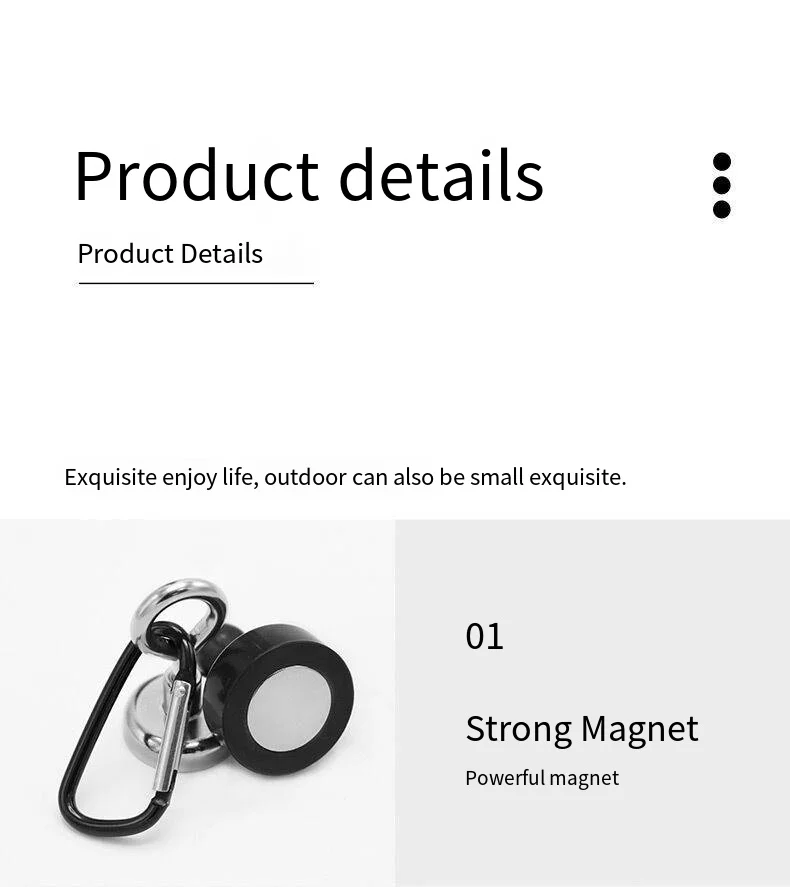 Outdoor NdFeb awning tent closed strong magnetic magnetic metal hook climbing strong magnetic magnet hook buckle manufacture