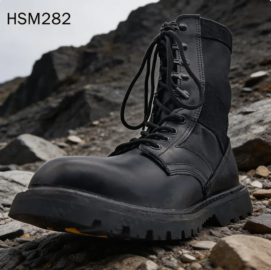 ZYF,Geological Survey Anti-rip Nylon Fabric 8 Inch Combat Boots Classic No Marking Versatile Black Patrol Boots for Sale HSM282