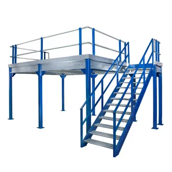 Warehouse pallet storage Free 3D design detachable stable 2 tier mezzanine rack for factory