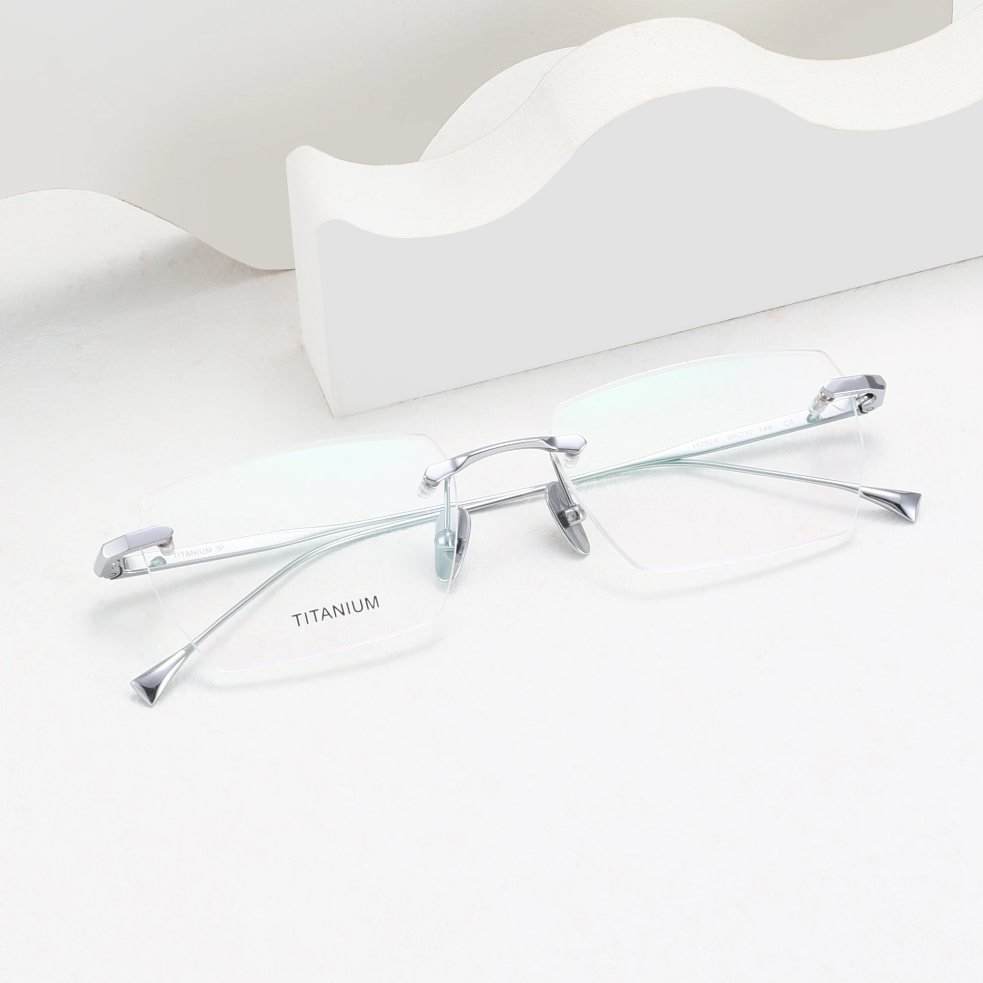 Vazrobe Rimless Glasses Frame For Men Eyeglasses Man Prescription Spectacles Bla