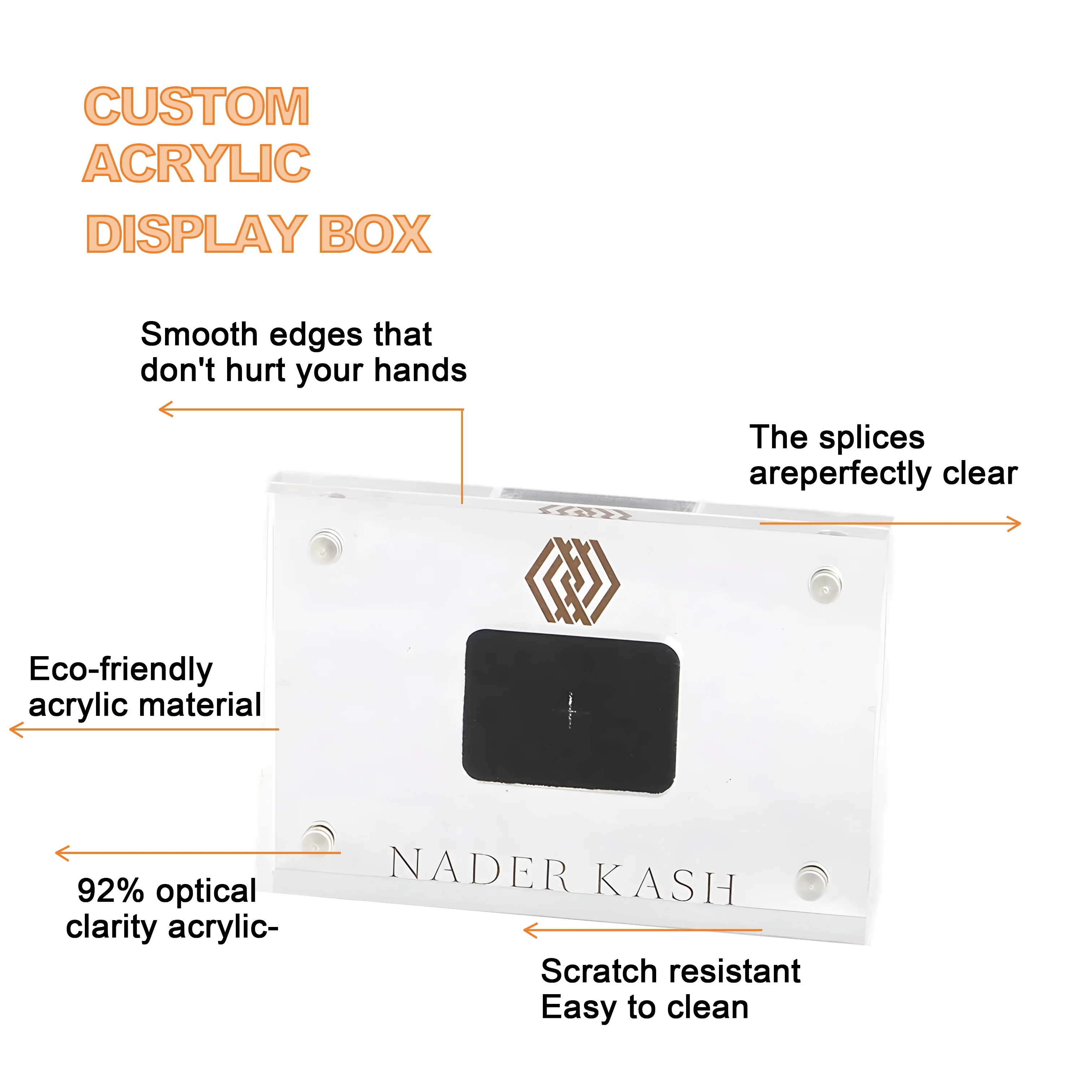 Custom Acrylic Loose Diamond Display Magnet Box Storage Case Tray Holder Gemstone Display Stand for Jewelry Store Display
