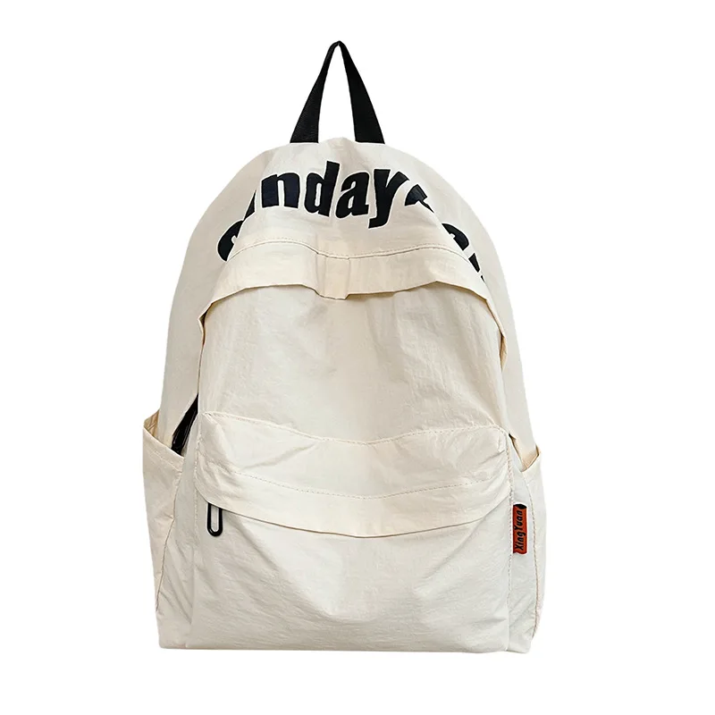 Custom Unisex Large Capacity Anti-theft Pocket Backpack Bag Candy Colors Lightweight Nylon School Ba