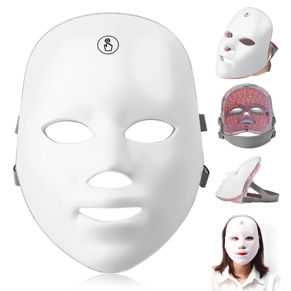 Skin Recovery Wireless Led Mask Light Therapy 7 Colors Led Face Mask