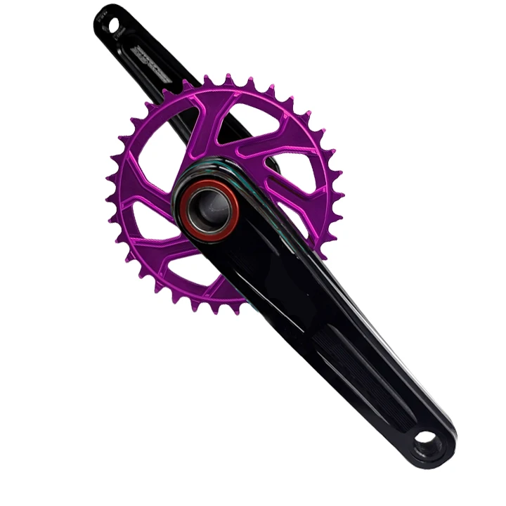 32T-40T 96BCD 104BCD 110BCD Road Bike Crankset 160mm 170mm Aluminum Alloy Straight Crank for Bicycle Parts