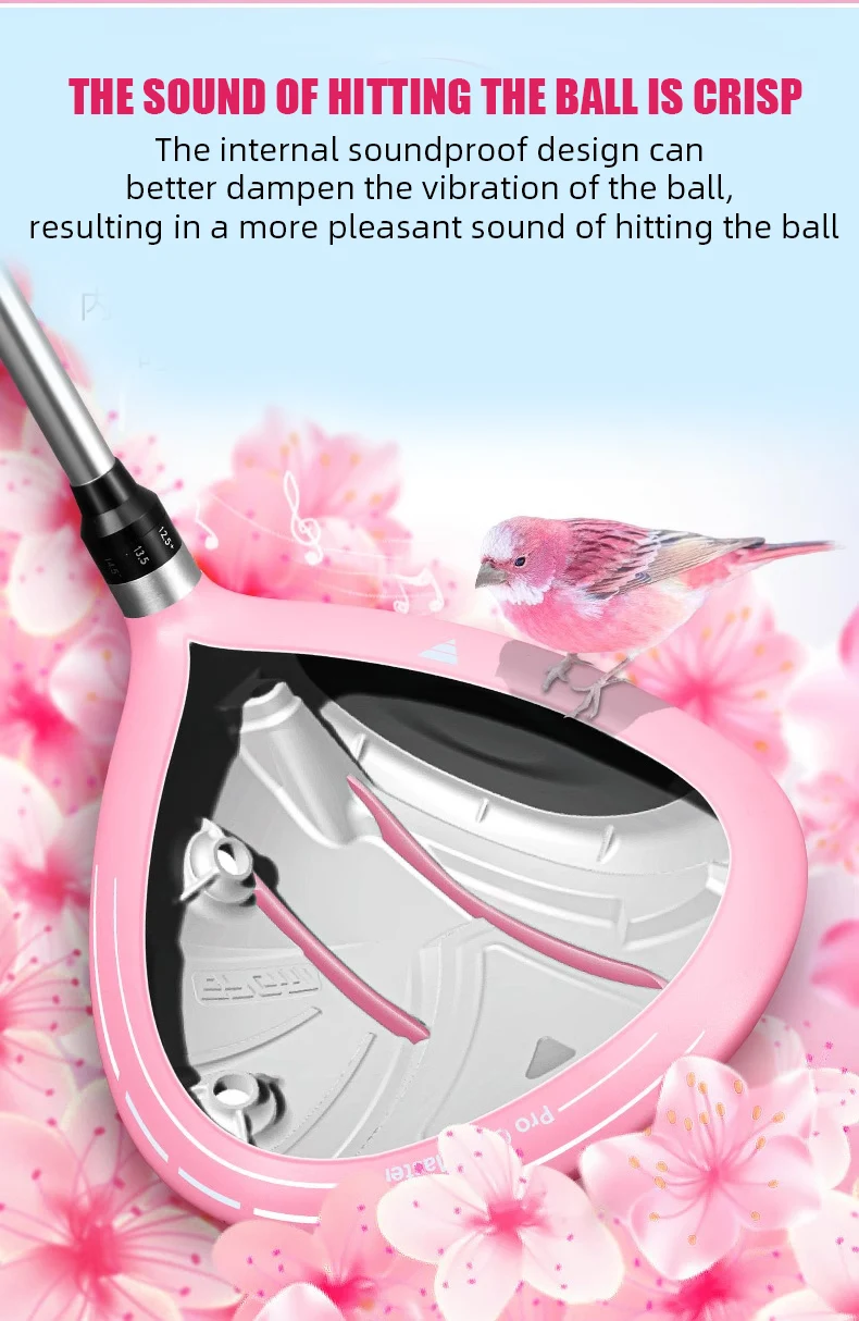 PGM LTG048 women golf clubs complete set pink full golf club set with ...