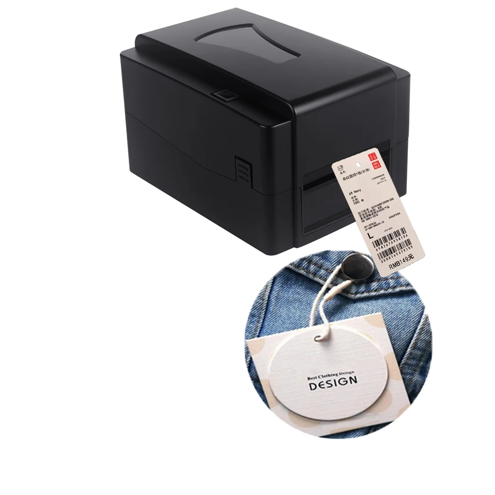 High Speed Clothing Machine Hang Tags Printer for Garment Tags Sticker Printing Machine 300dpi Thermal Shipping Label Printer