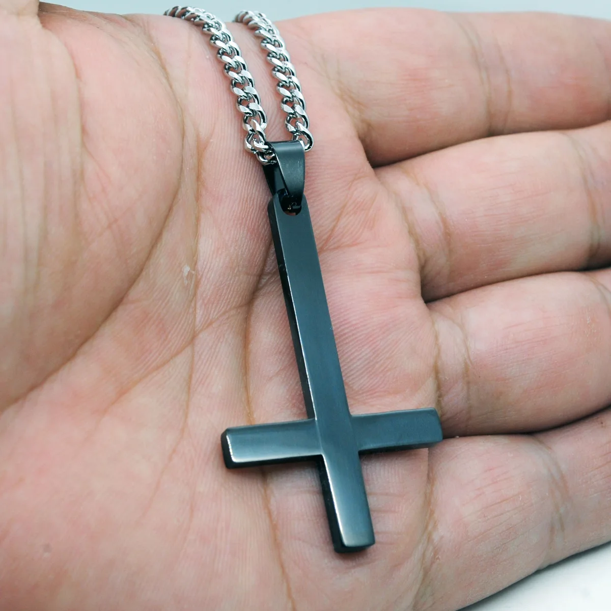 PROSTEEL Upside Down Cross Necklace, 316L Stainless Steel/925 Sterling  Silver Inverted Cross Pendant, Satanic Jewelry for Women Men | Cross  necklace, Upside down cross necklace, Satanic jewelry