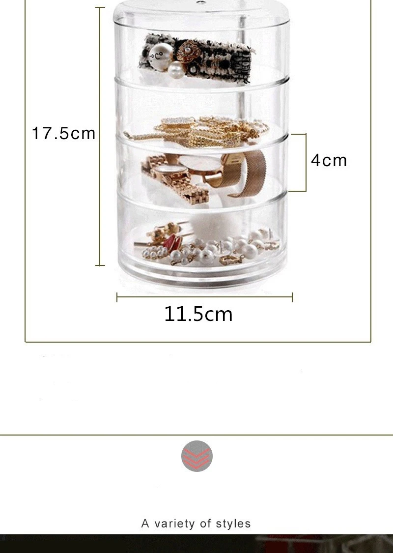 Plastic Jewelry Storage Box Transparent Creative Minimalist PET Multifunction Makeup Brush Storage Bucket Desk Organizer Box supplier