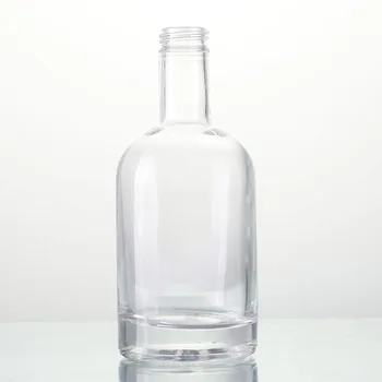 200ml 300ml 375ml Round Nocturne Nordic Spirit Alcohol Wine Vodka Whiskey Glass Liquor Bottles With Screw On Aluminium Lids