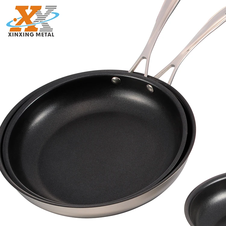 Industrial Cookware Cooking Casseroles Black Nonstick Cast Iron Frying Pan supplier