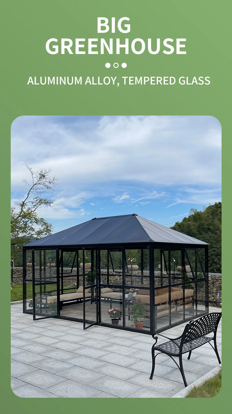 Aluminium Profile Green House Supplies Single Span Home Prefabricate