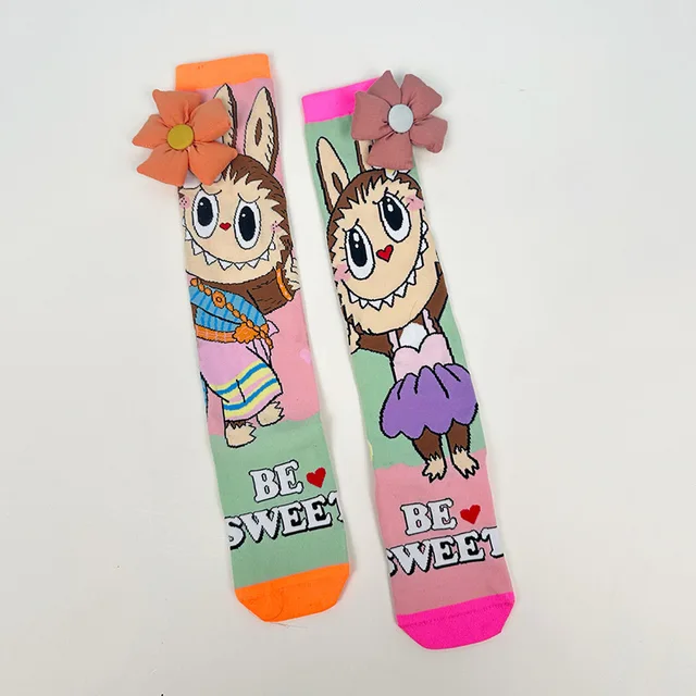 Trendy Cartoon Doll Style Kids Socks Fun Labu Self-Operated Logistics Children's Funny Stockings
