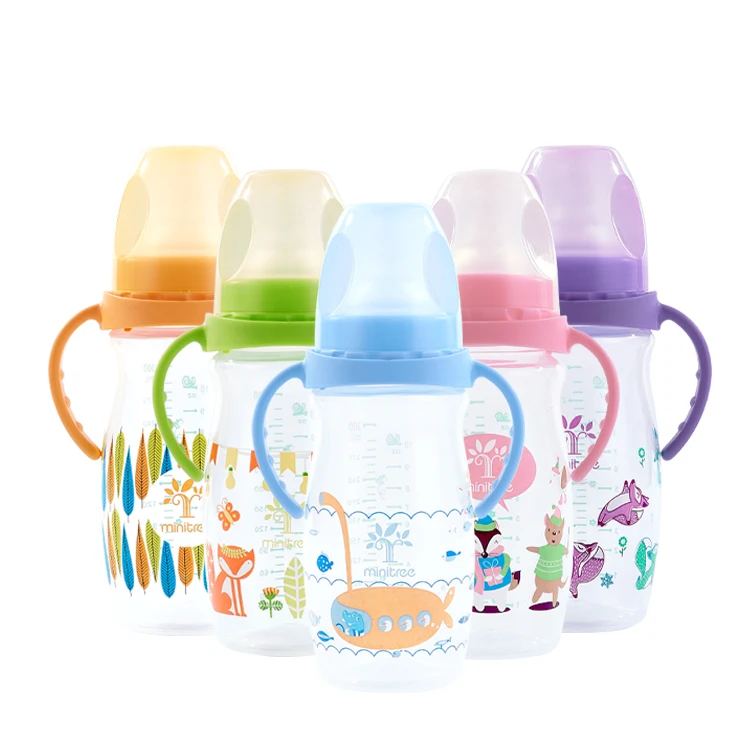 Minitree Factory Direct Sales 10oz BPA Free PP Baby Feeding Bottle With Food Grade Nipple for Newborns